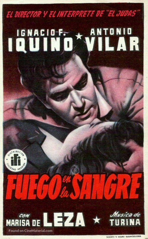 Fuego en la sangre - Spanish Movie Poster