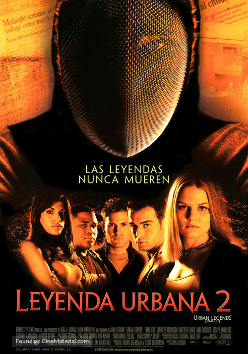 Urban Legends Final Cut - Spanish Movie Poster