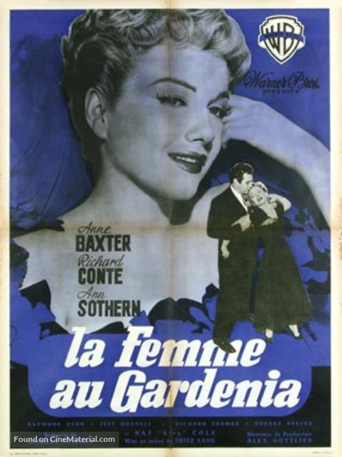 The Blue Gardenia - French Movie Poster