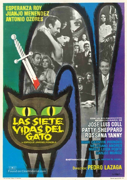 Las siete vidas del gato - Spanish Movie Poster