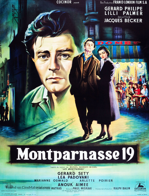 Les Amants de Montparnasse (Montparnasse 19) - French Movie Poster