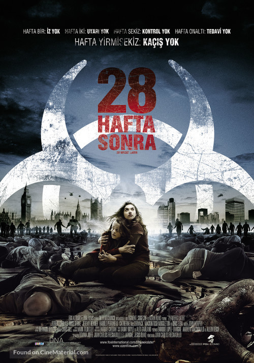 28 Weeks Later - Turkish Theatrical movie poster