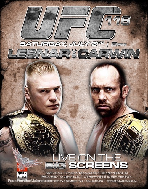 UFC 116: Lesnar vs. Carwin - Canadian Movie Poster