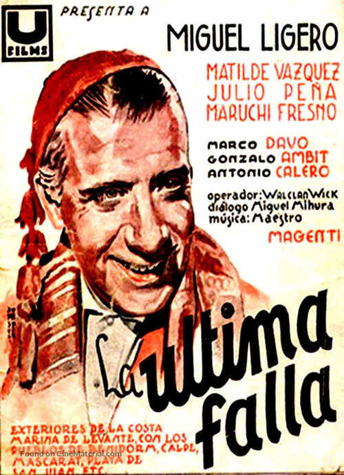 &Uacute;ltima falla, La - Spanish Movie Poster
