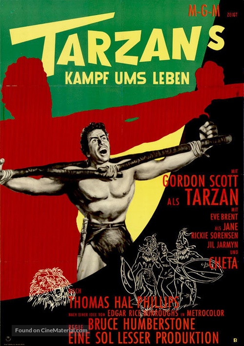 Tarzan&#039;s Fight for Life - German Movie Poster