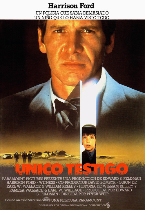 Witness (1985) Spanish movie poster