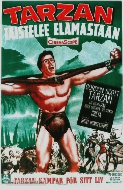 Tarzan&#039;s Fight for Life - Finnish Movie Poster