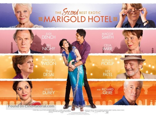 The Second Best Exotic Marigold Hotel - British Movie Poster