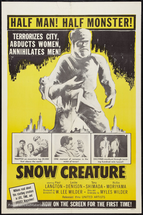The Snow Creature - Movie Poster
