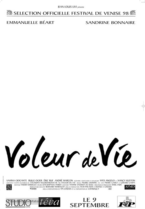 Voleur de vie - French Key art