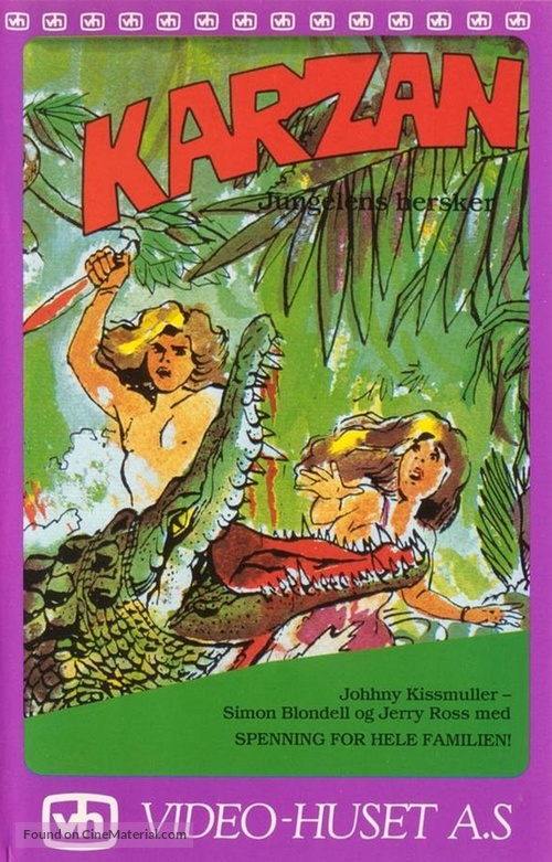 Karzan, il favoloso uomo della jungla - Norwegian VHS movie cover