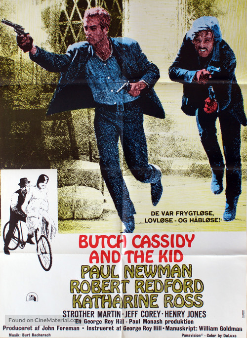 Butch Cassidy and the Sundance Kid - Danish Movie Poster