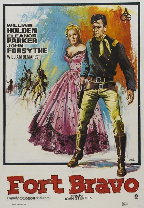 Escape from Fort Bravo - Spanish Movie Poster