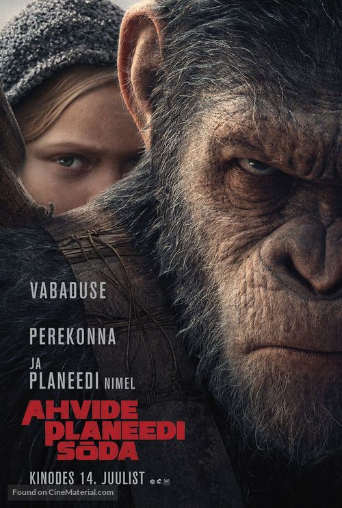 War for the Planet of the Apes - Estonian Movie Poster