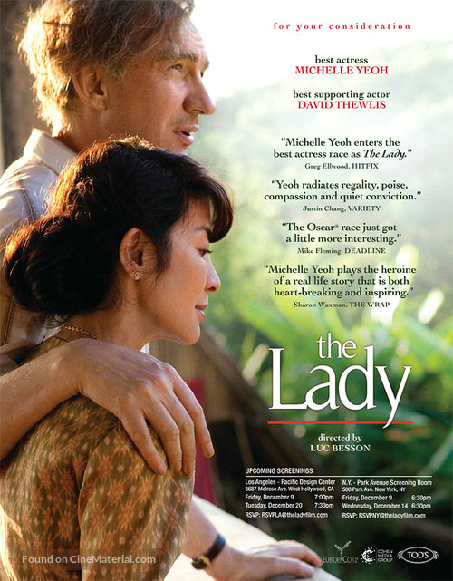 The Lady - For your consideration movie poster