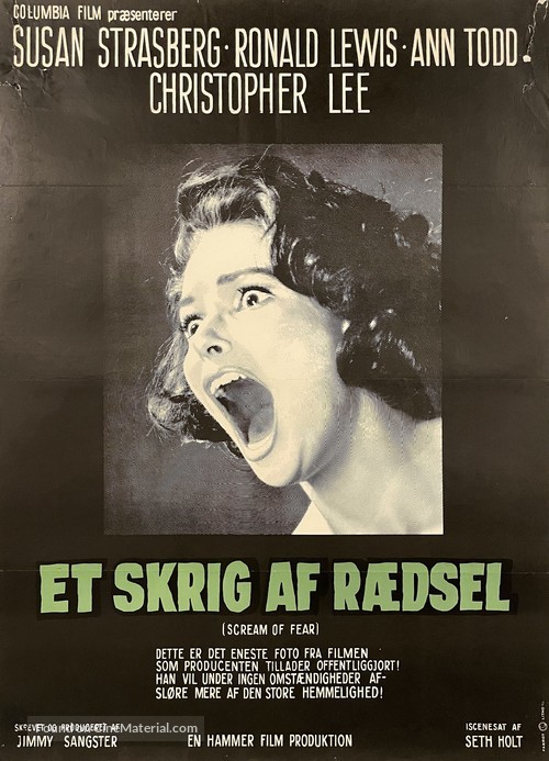 Taste of Fear - Danish Movie Poster
