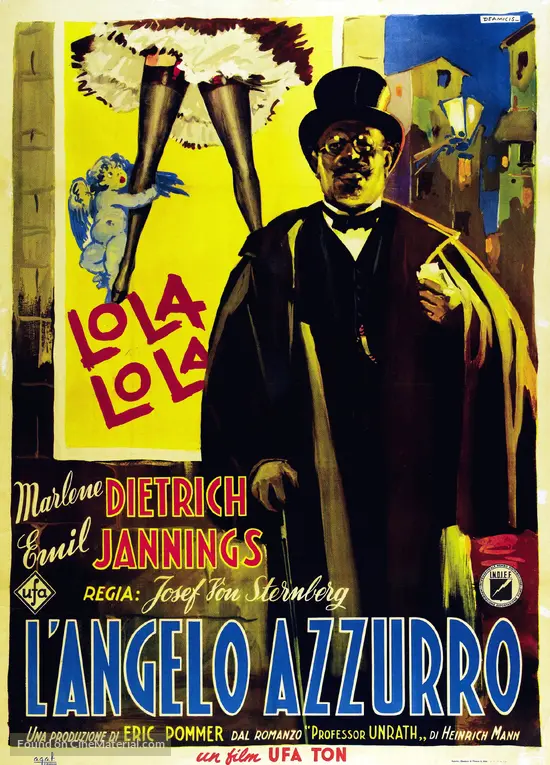 Der Blaue Engel 1930 Italian Movie Poster
