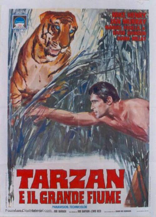 Tarzan and the Great River - Italian Movie Poster