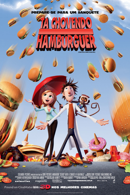 Cloudy with a Chance of Meatballs - Brazilian Movie Poster