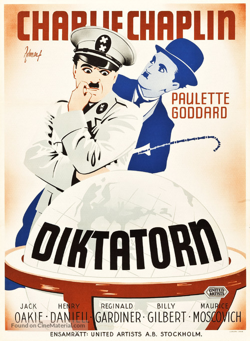 The Great Dictator - Swedish Movie Poster