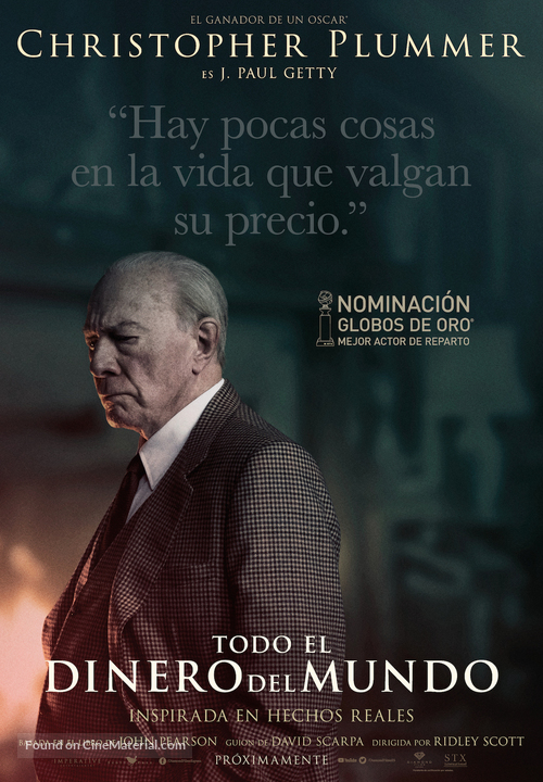 All the Money in the World - Spanish Movie Poster