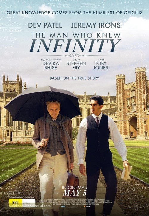 The Man Who Knew Infinity - Australian Movie Poster