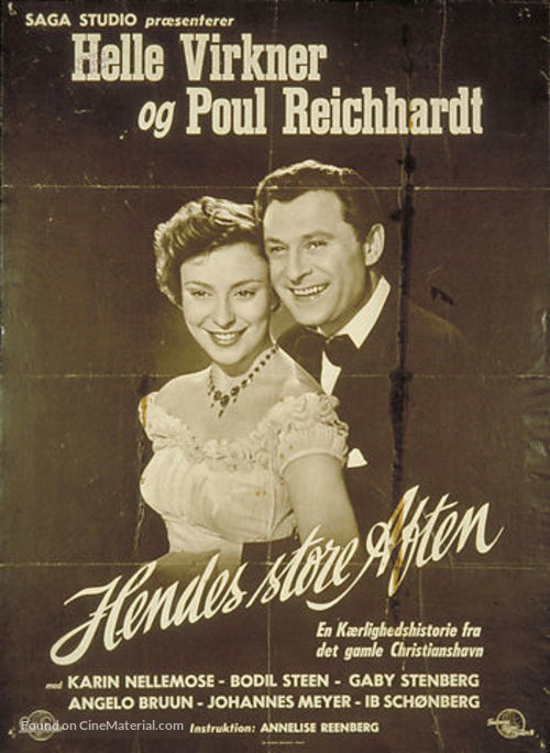 Hendes store aften - Danish Movie Poster