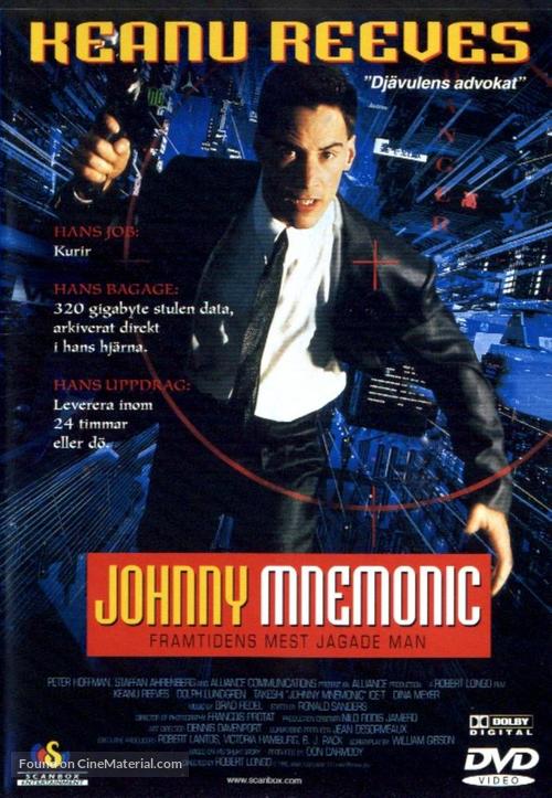 Johnny Mnemonic - Swedish Movie Cover