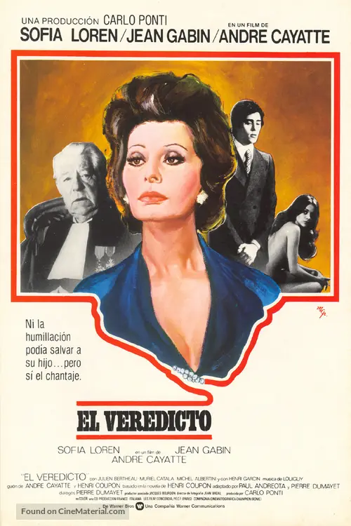 Verdict (1974) Spanish movie poster