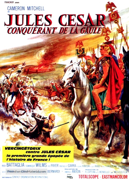 Giulio Cesare il conquistatore delle Gallie - French Movie Poster