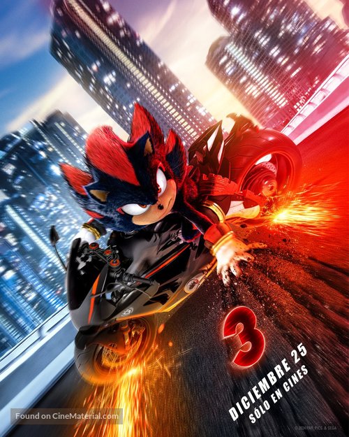 Sonic the Hedgehog 3 - Mexican Movie Poster