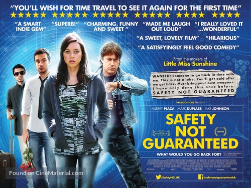 Safety Not Guaranteed - British Movie Poster