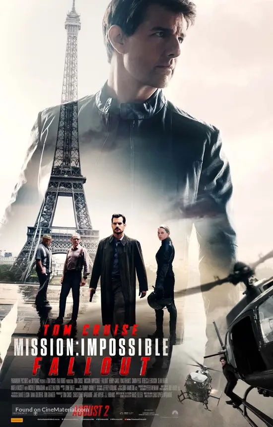 Mission Impossible Fallout (2018) Australian movie poster Mission Impossible Fallout (2018) Australian movie poster