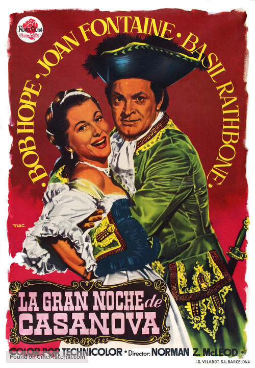 Casanova&#039;s Big Night - Spanish Movie Poster