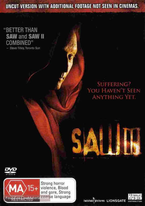 Saw III - Australian DVD movie cover