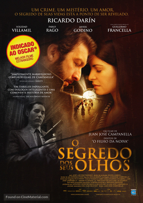 El secreto de sus ojos - Brazilian Movie Poster