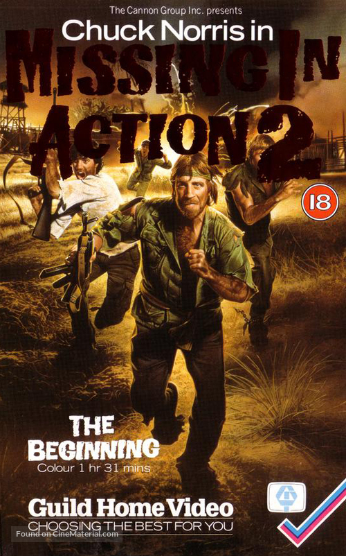 Missing in Action 2: The Beginning - British Movie Cover