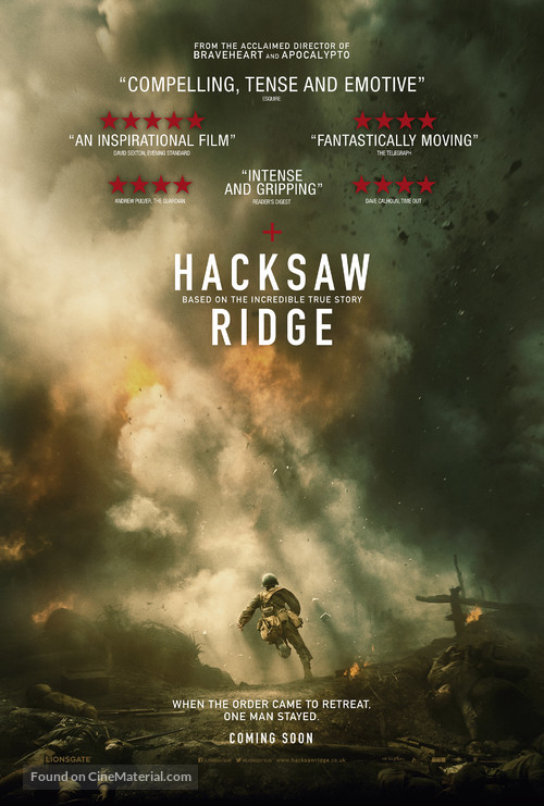 Hacksaw Ridge - British Movie Poster