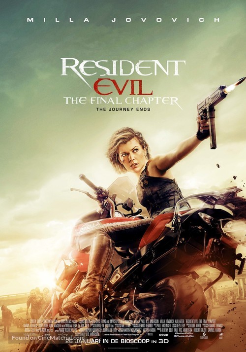 Resident Evil: The Final Chapter - Dutch Movie Poster