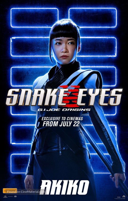 Snake Eyes: G.I. Joe Origins - Australian Movie Poster