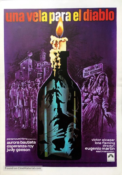 Una vela para el diablo - Spanish Movie Poster