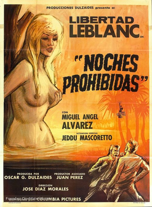 Noches prohibidas - Mexican Movie Poster