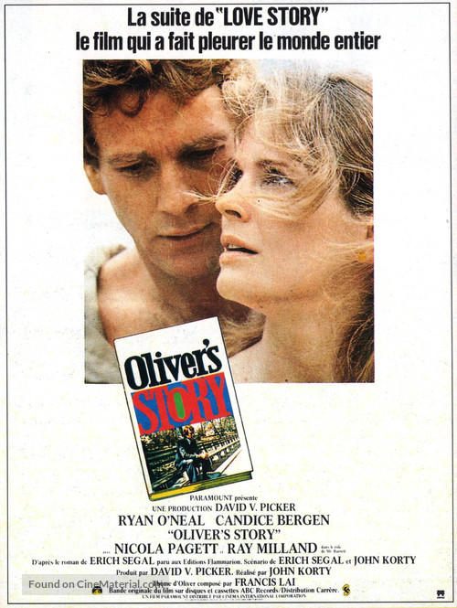 Oliver&#039;s Story - French Movie Poster