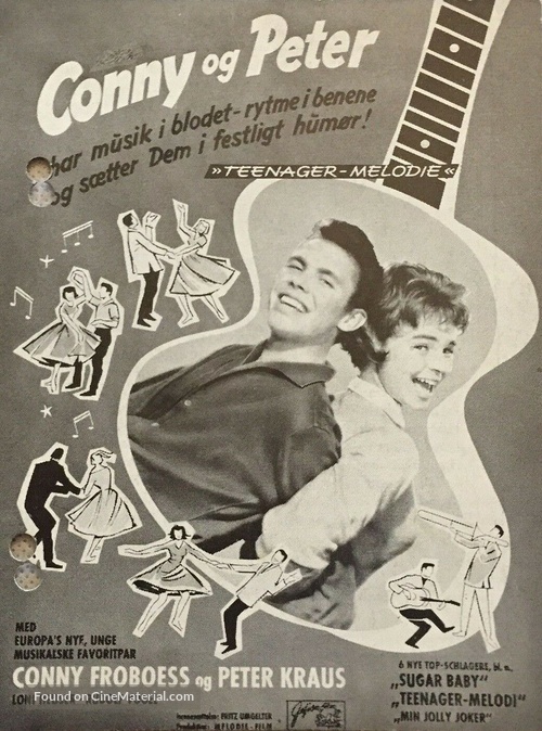 Conny en peter teenager melodie - Danish poster