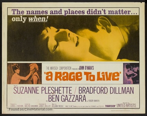 A Rage to Live - Theatrical movie poster