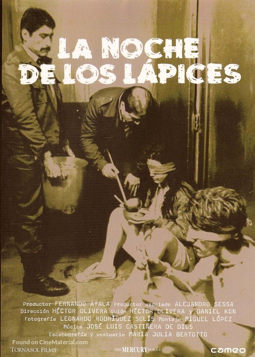 La noche de los l&aacute;pices - Spanish Movie Cover