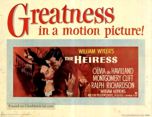 The Heiress - Movie Poster
