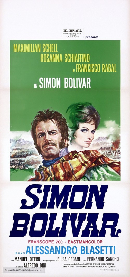 Sim&oacute;n Bol&iacute;var - Italian Movie Poster