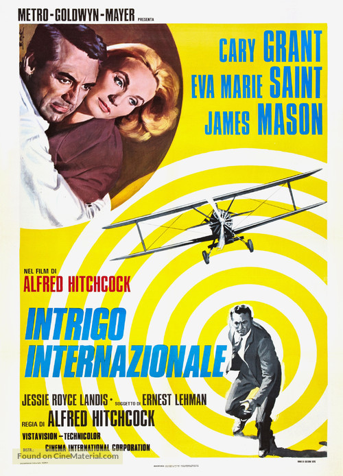 North by Northwest - Italian Re-release movie poster