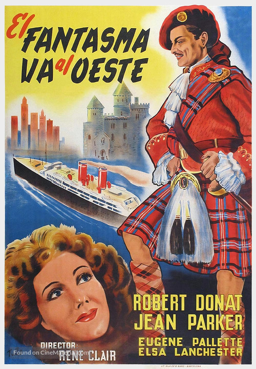 The Ghost Goes West - Spanish Movie Poster